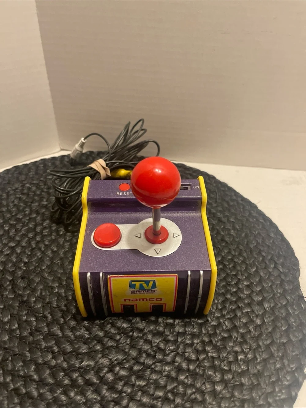 Namco plug & play Purple TV Games Joystick with Red Ball Handle PAC Man